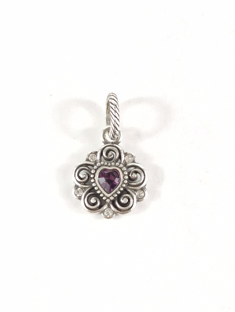 Brighton Amethyst Birthstone Heart Charm